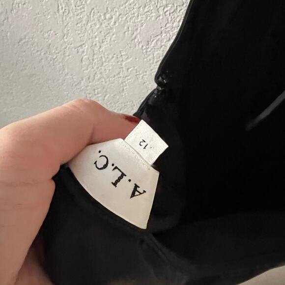 A.L.C. Sienna Black Satin Strappy Midi Dress - Picture 7 of 10